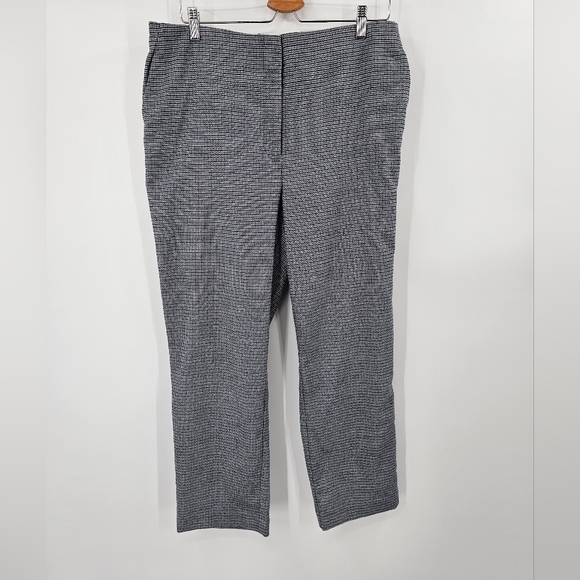 Loft Plaid Pull-On Pants Gray Size 14 - Picture 10 of 10